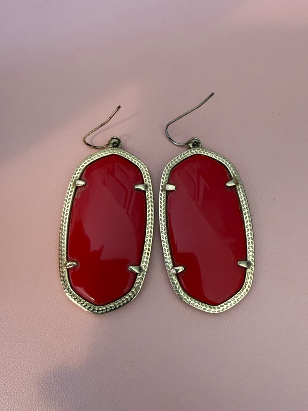 Kendra Scott Danielle Earrings - Red and Gold